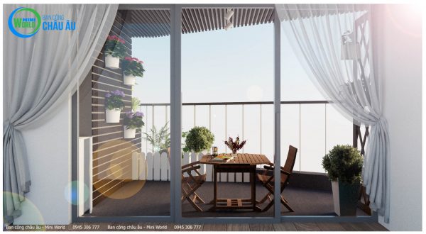 Mẫu trang trí ban công Discovery Complex ( 302 Cầu Giấy)