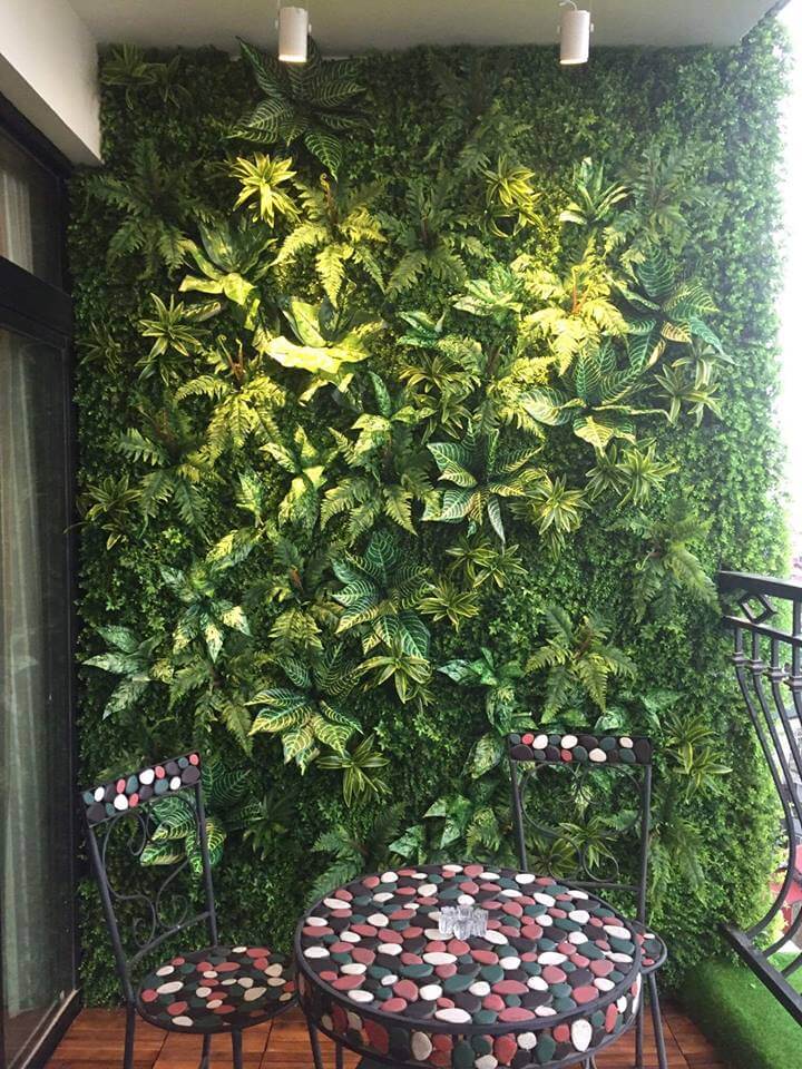 Tường cây giả nhà riêng