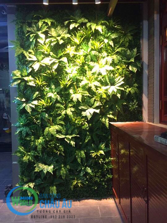 Tường cây giả văn phòng Tường cây giả văn phòng