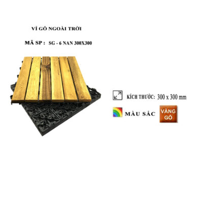 Sàn gỗ tự nhiên - 6 nan