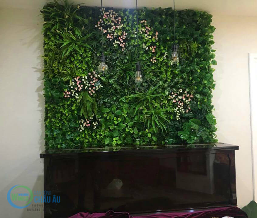 Mẫu tường cây giả đẹp Mẫu tường cây giả đẹp
