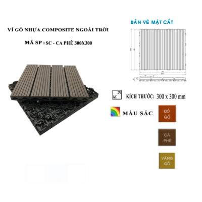 Vỉ sàn nhựa Composite - Cafe