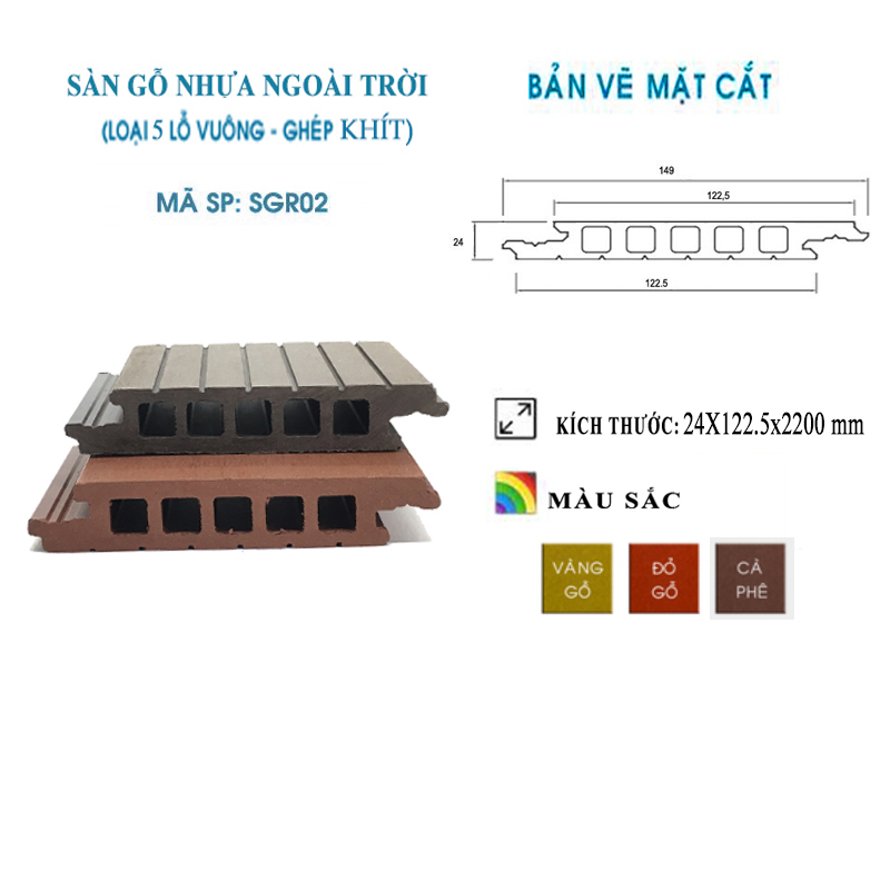 Sàn nhựa Composite – SGR 02 Sàn nhựa Composite – SGR 02