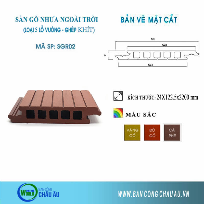 Sàn nhựa Composite – SGR 02 Sàn nhựa Composite – SGR 02