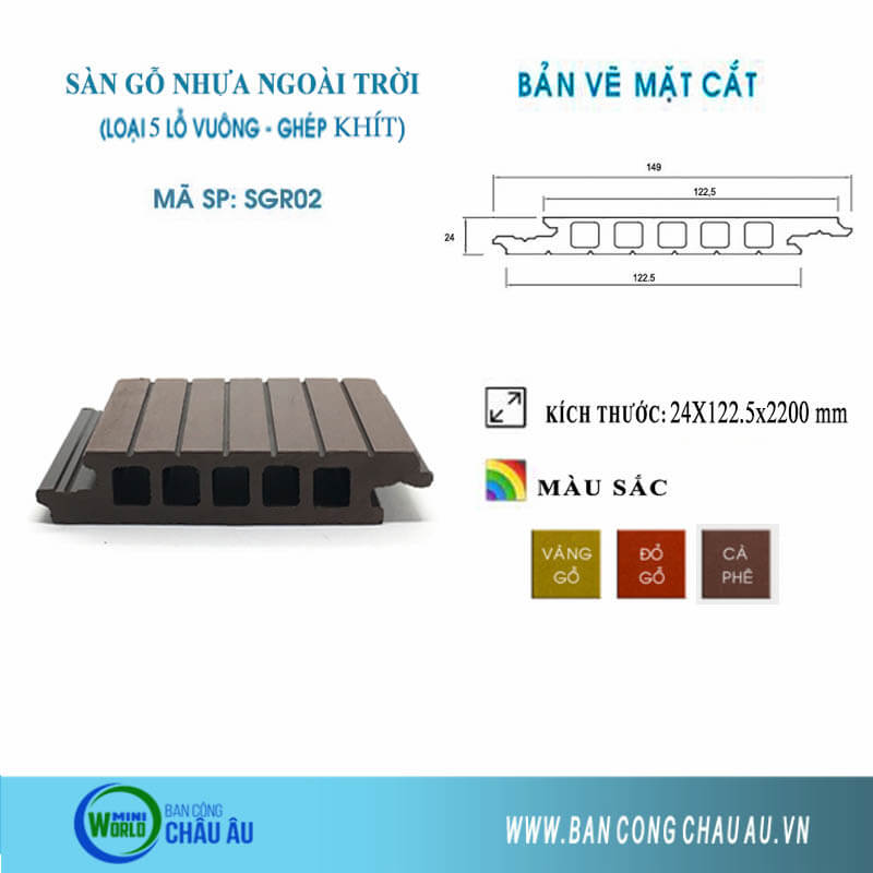 Sàn nhựa Composite – SGR 02 Sàn nhựa Composite – SGR 02